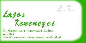 lajos kemenczei business card